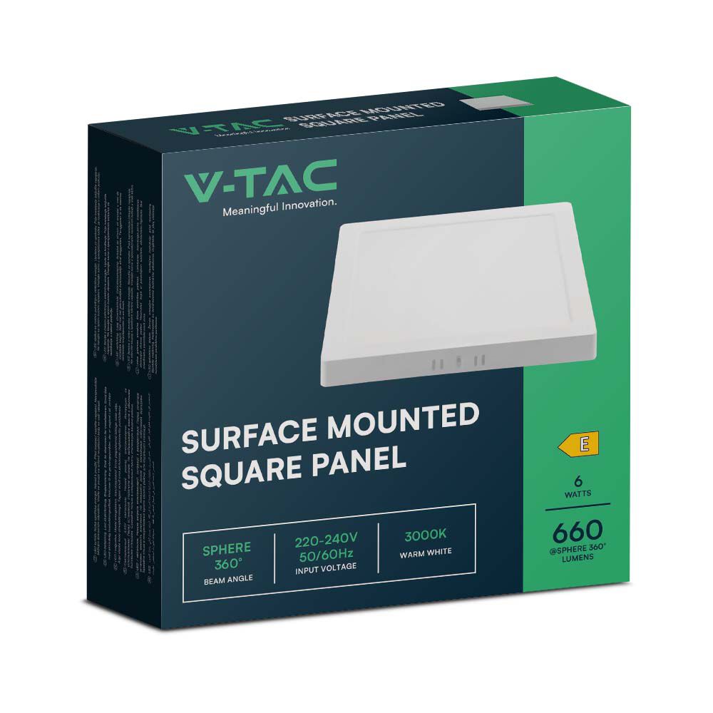 6W Panel LED / Barwa: 6500K / Kształt: Kwadratowy