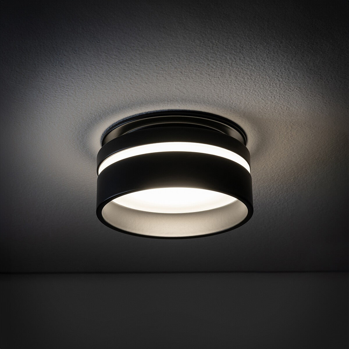 Nowodvorski Lampa downlights podtynkowa MLJET 10W only LED 50/60Hz - Aluminium lakierowane - Czarny 10493 - lampa włączona