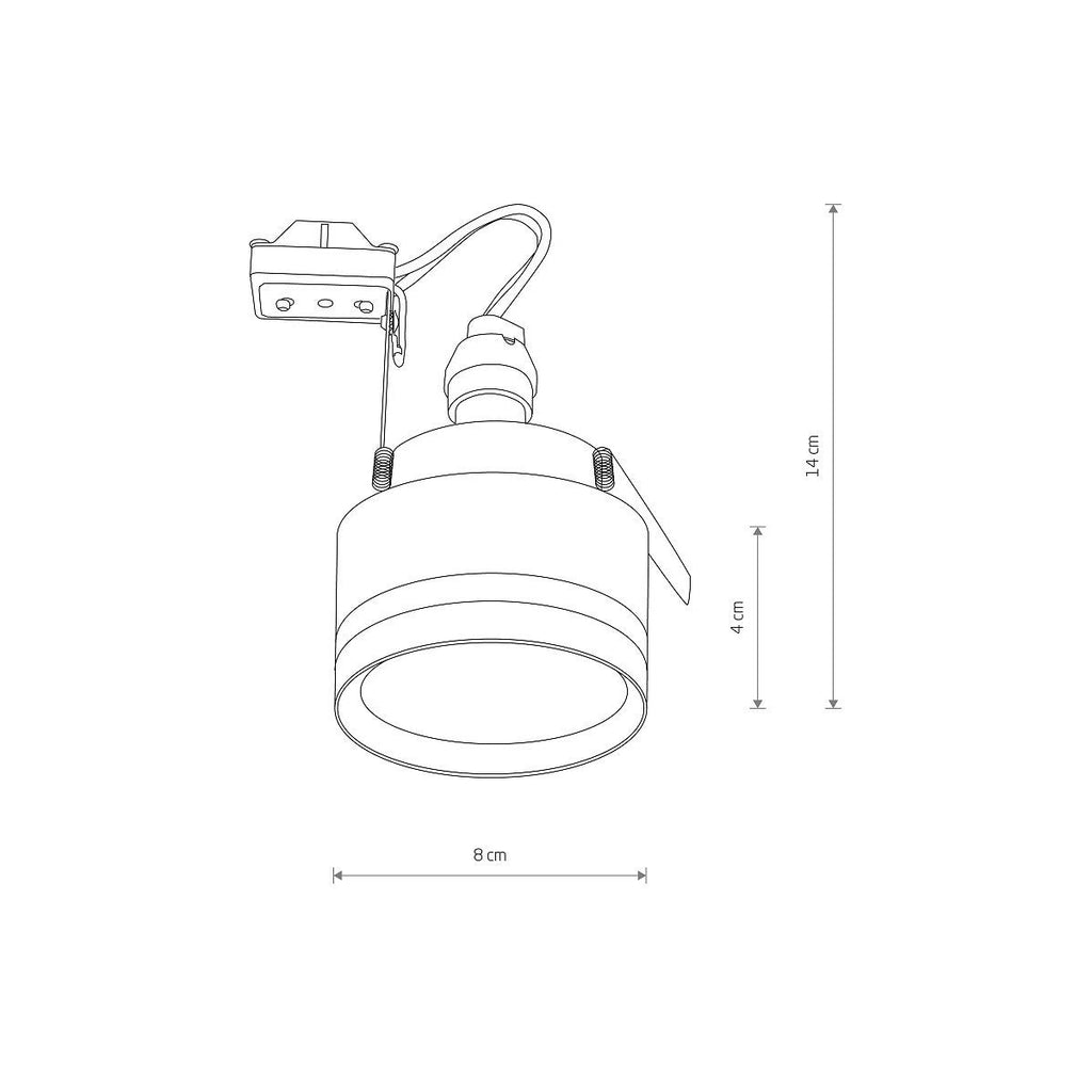 Nowodvorski Lampa downlights podtynkowa MLJET 10W only LED 50/60Hz - Aluminium lakierowane - Czarny 10493