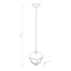 Nowodvorski Lampa wisząca AMELIA BL 10W only LED 50/60Hz IP44 - Aluminium lakierowane - Czarny 10496
