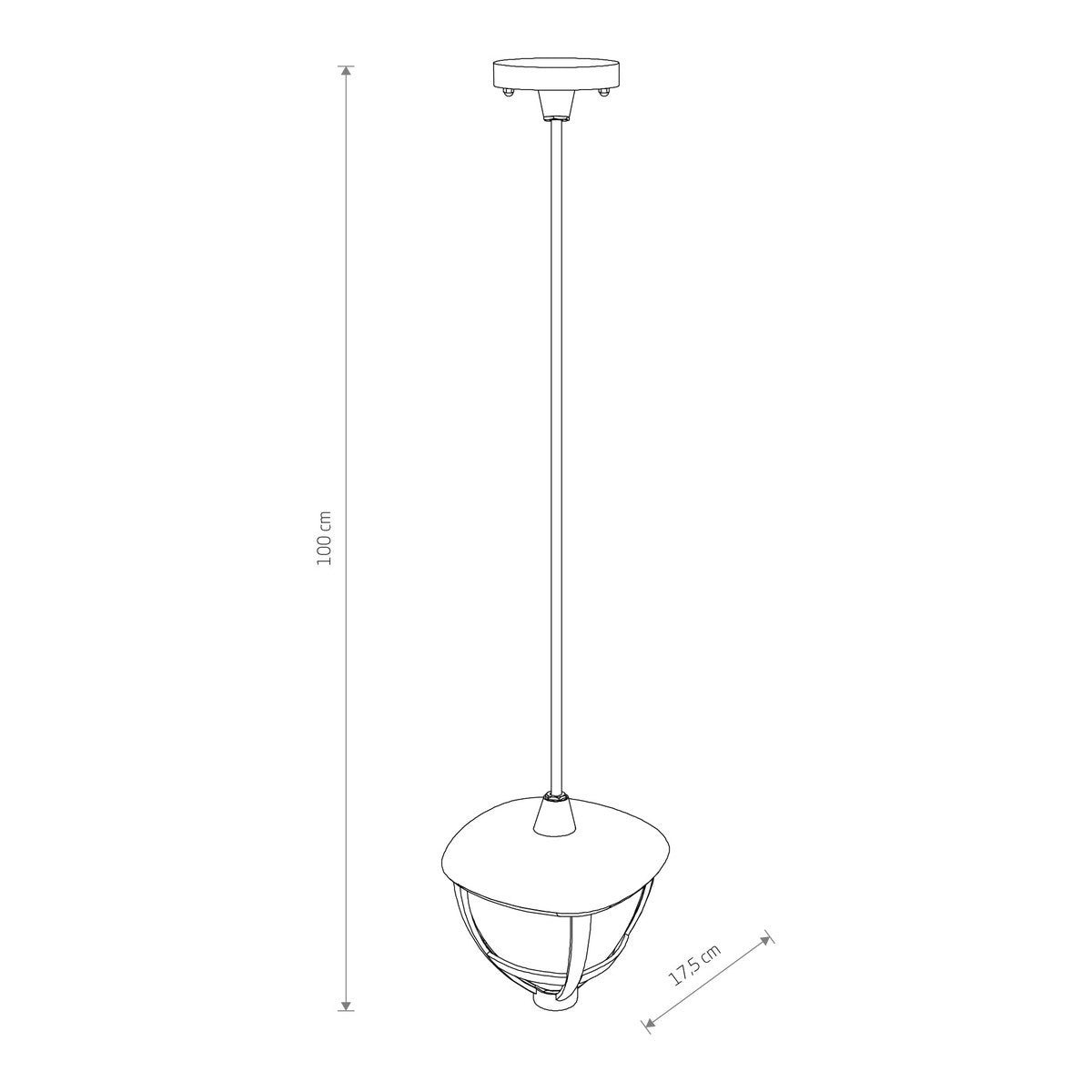 Nowodvorski Lampa wisząca AMELIA BL 10W only LED 50/60Hz IP44 - Aluminium lakierowane - Czarny 10496