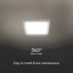 18W Panel LED Natynkowy / Chip SAMSUNG / 5 Lat gwarancji / Barwa:3000K / Kształt: Kwadratowy / Biały
