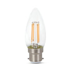 4W C35 Żarówka LED Filament / Klosz Transparentny / Chip SAMSUNG / Barwa:3000K / Trzonek:B22