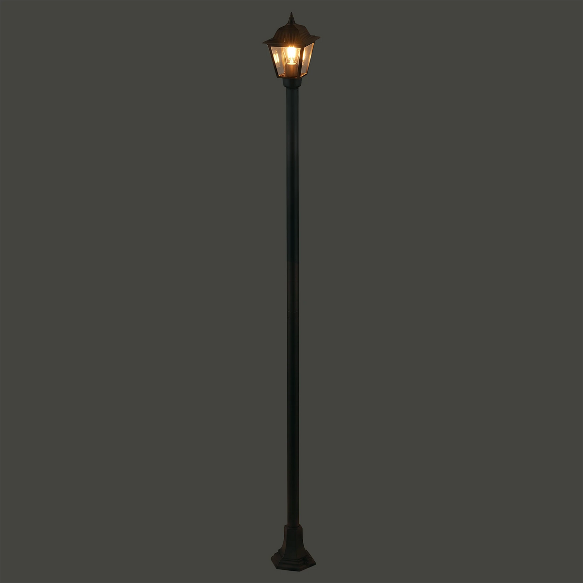 Nowodvorski Lampa stojąca ANA 10W only LED 50/60Hz IP44 - Aluminium lakierowane - Czarny II 10502 - lampa włączona