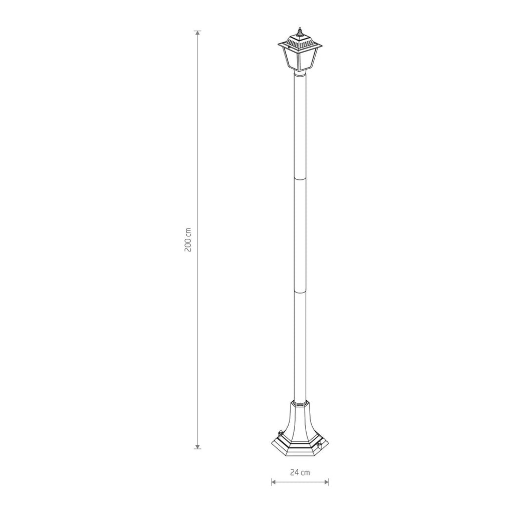 Nowodvorski Lampa stojąca ANA 10W only LED 50/60Hz IP44 - Aluminium lakierowane - Czarny II 10502
