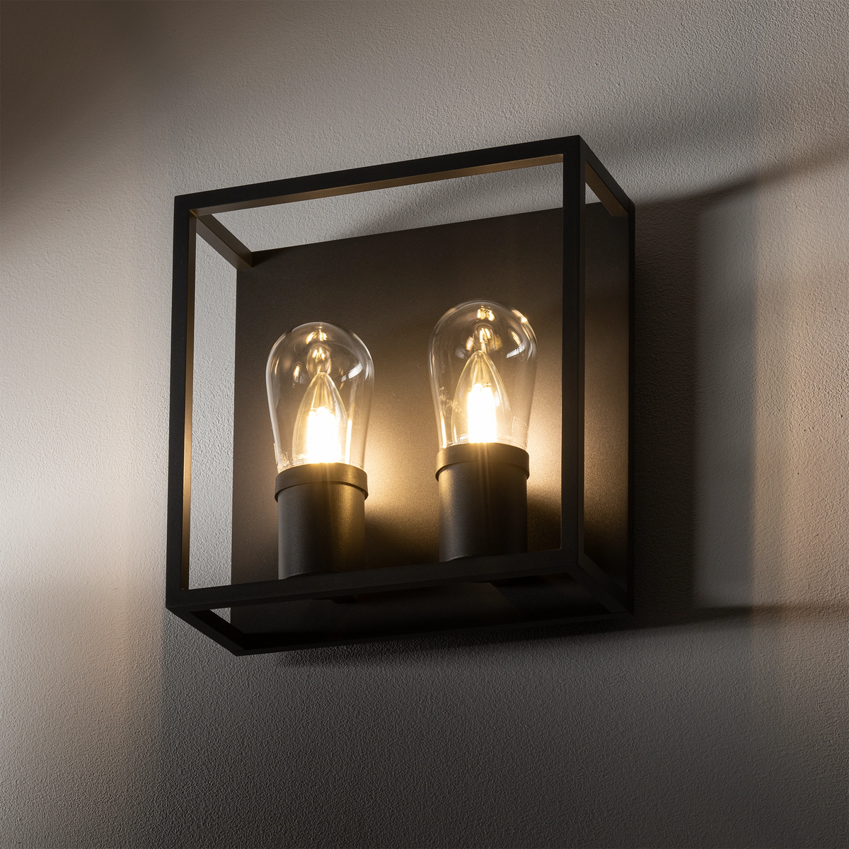 Nowodvorski Lampa ścienna natynkowa MARGOT 10W only LED 50/60Hz IP54 - Aluminium lakierowane - Grafitowy I 10503 - lampa włączona