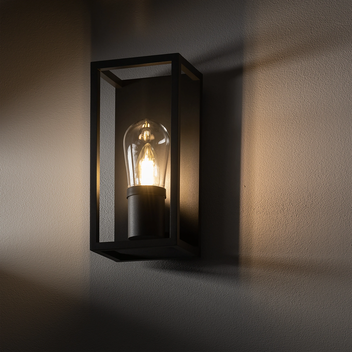 Nowodvorski Lampa ścienna natynkowa MARGOT 10W only LED 50/60Hz IP54 - Aluminium lakierowane - Grafitowy II 10504 - lampa włączona
