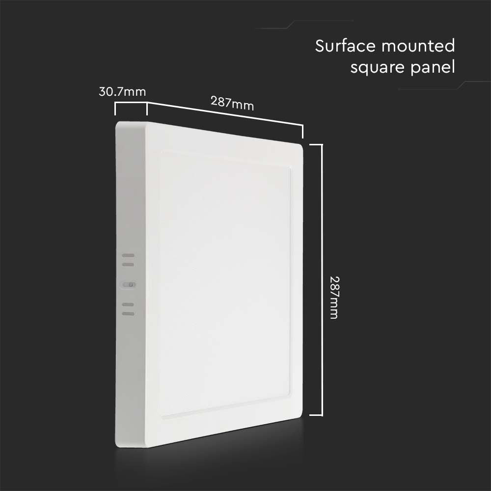 24W Panel LED / Barwa: 6500K / Kształt: Kwadratowy