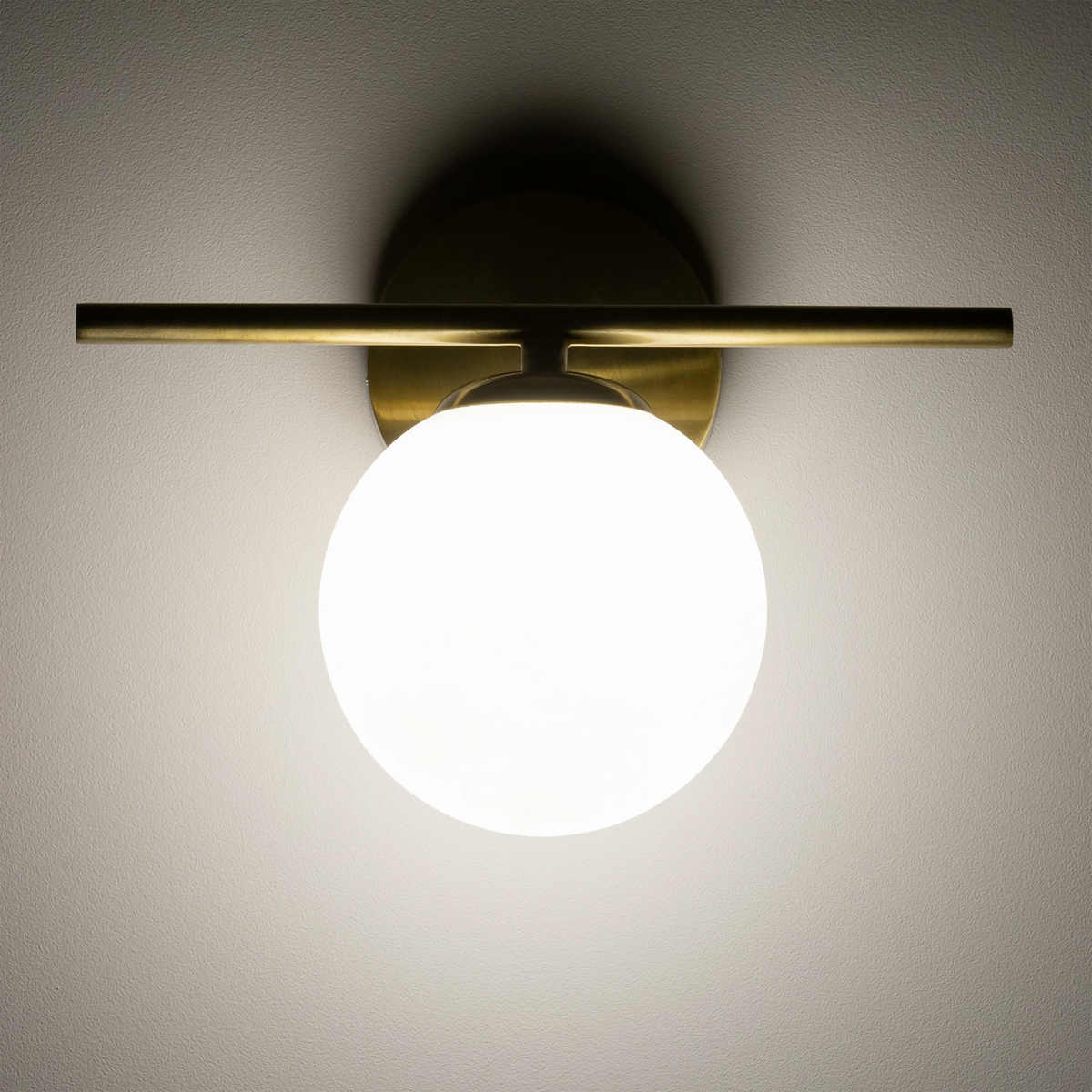 Nowodvorski Kinkiet ARALIA 10W only LED 50/60Hz - Stal mosiądzowana - Miedziany 10527 - lampa włączona