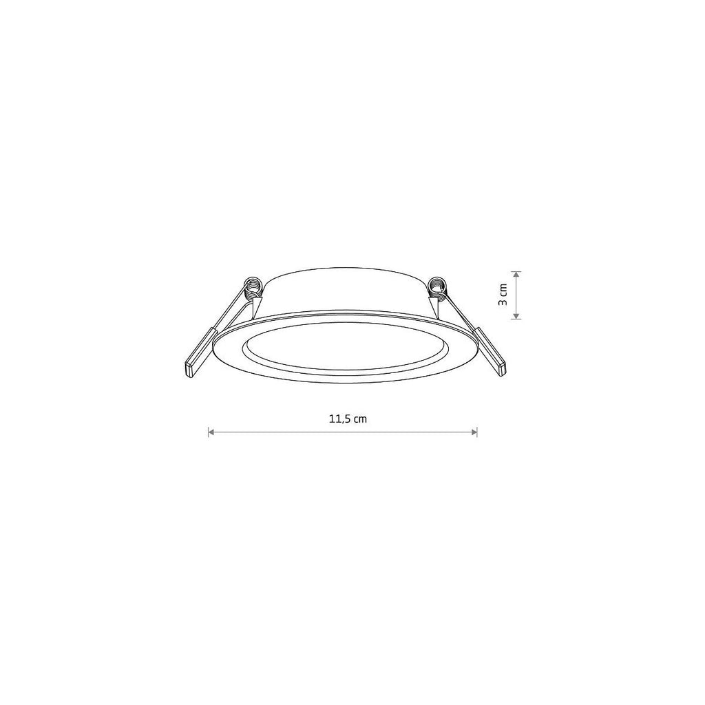 Nowodvorski Lampa downlights podtynkowa MYKONOS LED 6W 6W 50/60Hz - Tworzywo sztuczne - Biały I 10535