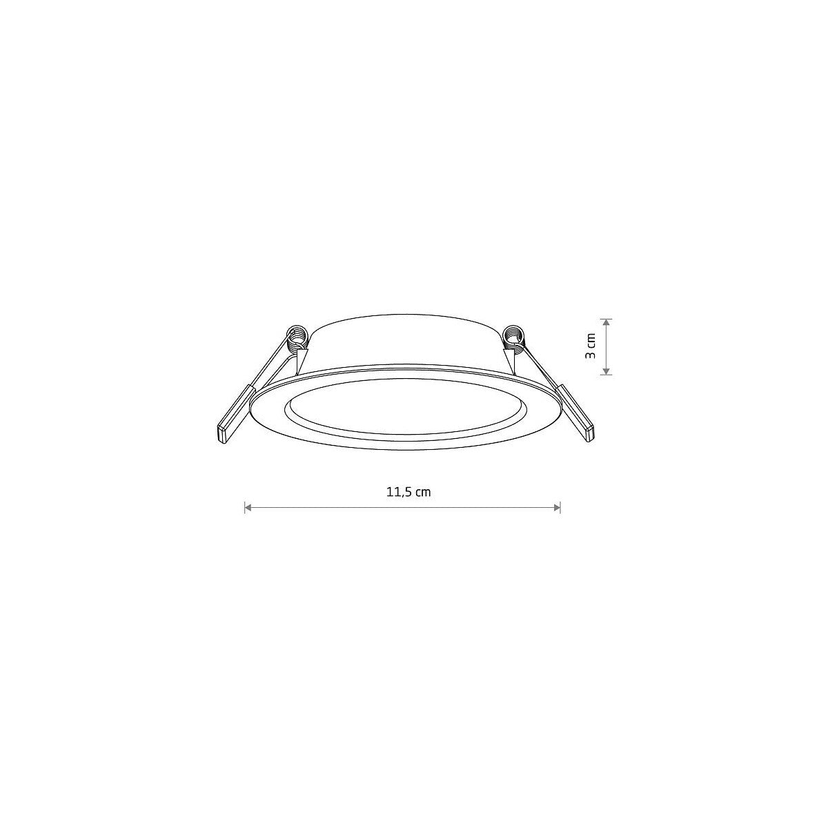 Nowodvorski Lampa downlights podtynkowa MYKONOS LED 6W 6W 50/60Hz - Tworzywo sztuczne - Biały I 10535