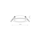 Nowodvorski Lampa downlights podtynkowa MYKONOS LED 6W 6W 50/60Hz - Tworzywo sztuczne - Biały II 10536