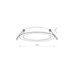 Nowodvorski Lampa downlights podtynkowa MYKONOS LED 10W 10W 50/60Hz - Tworzywo sztuczne - Biały I 10537