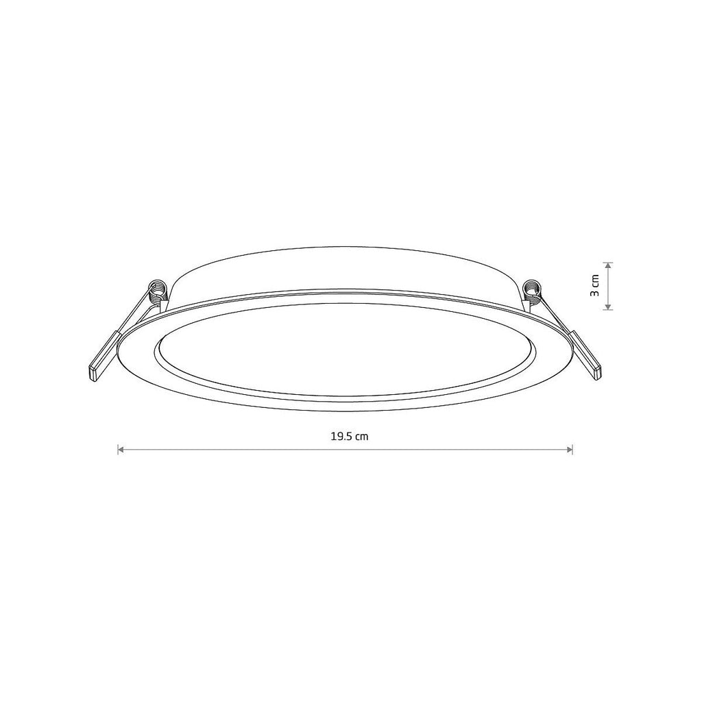 Nowodvorski Lampa downlights podtynkowa MYKONOS LED 18W 18W 50/60Hz - Tworzywo sztuczne - Biały I 10542
