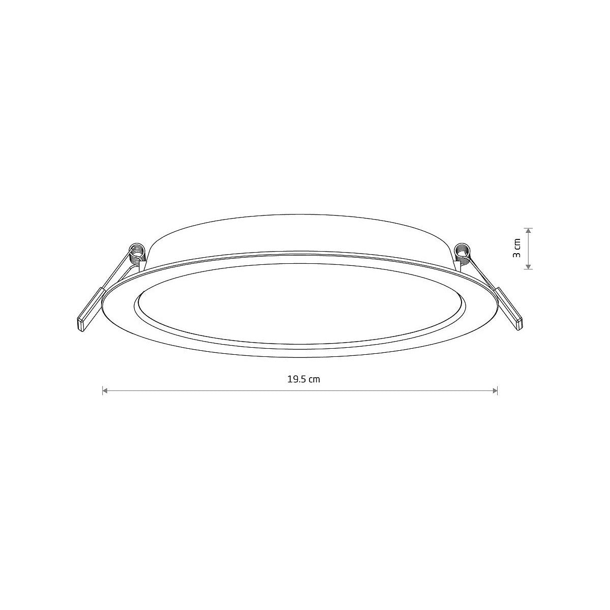 Nowodvorski Lampa downlights podtynkowa MYKONOS LED 18W 18W 50/60Hz - Tworzywo sztuczne - Biały I 10542