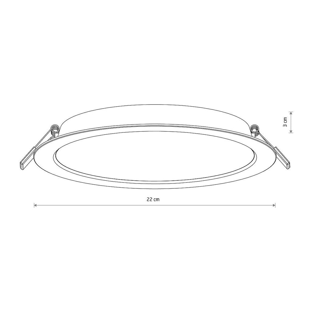 Nowodvorski Lampa downlights podtynkowa MYKONOS LED 24W 24W 50/60Hz - Tworzywo sztuczne - Biały II 10545