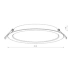 Nowodvorski Lampa downlights podtynkowa MYKONOS LED 24W 24W 50/60Hz - Tworzywo sztuczne - Biały II 10545