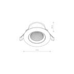 Nowodvorski Lampa downlights podtynkowa EGINA LED 10W 10W 50/60Hz - Tworzywo sztuczne - Biały I 10551