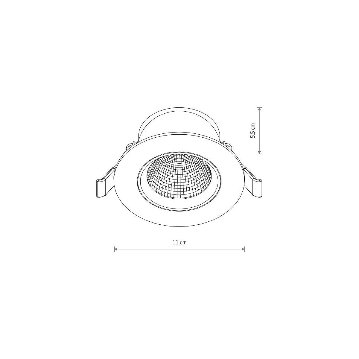 Nowodvorski Lampa downlights podtynkowa EGINA LED 10W 10W 50/60Hz - Tworzywo sztuczne - Czarny II 10553