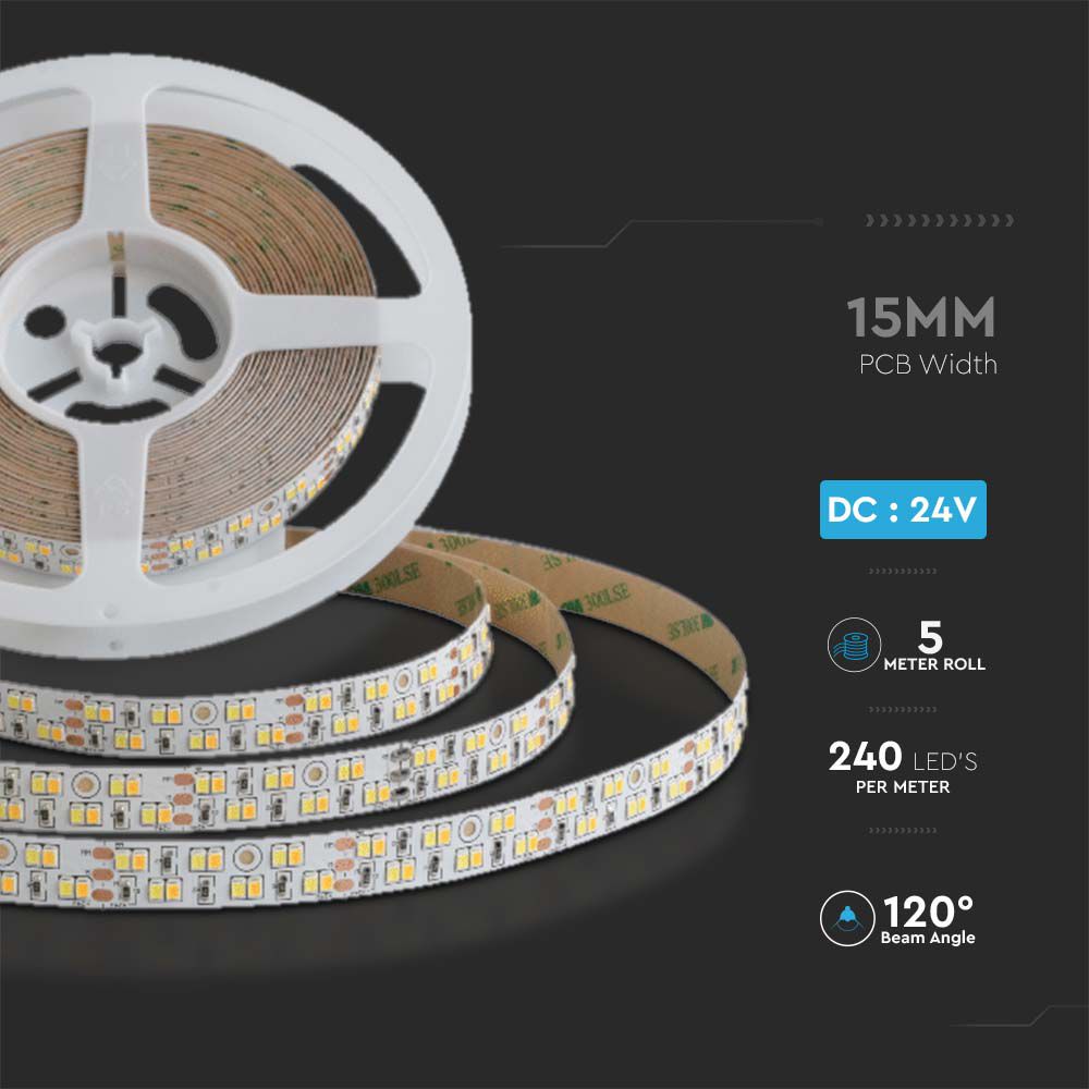 21W Taśma LED / Barwa:W+WW / IP20 / 24V / Szerokość: 15mm