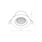 Nowodvorski Lampa downlights podtynkowa EGINA LED 15W 15W 50/60Hz - Tworzywo sztuczne - Czarny I 10557