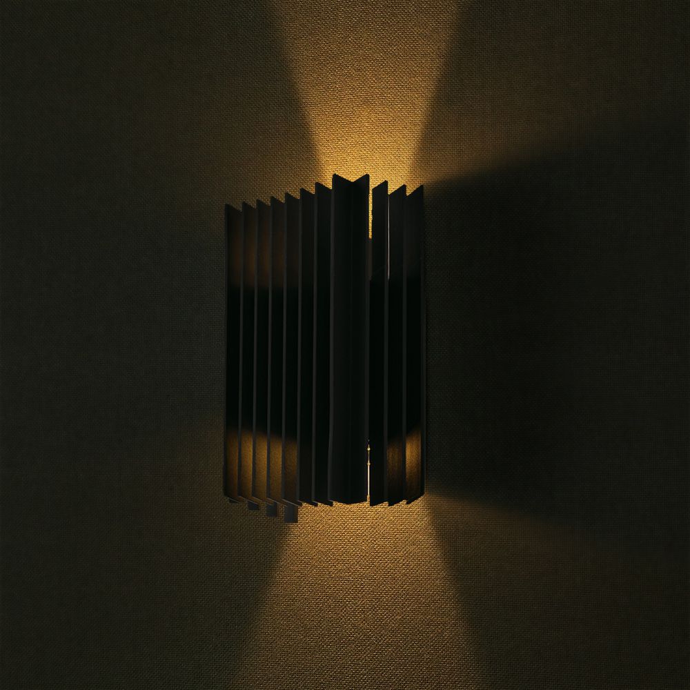 2*6W Lampa ścienna LED (W141*D65*H200mm) / Barwa: 3000K / Obudowa: Czarna