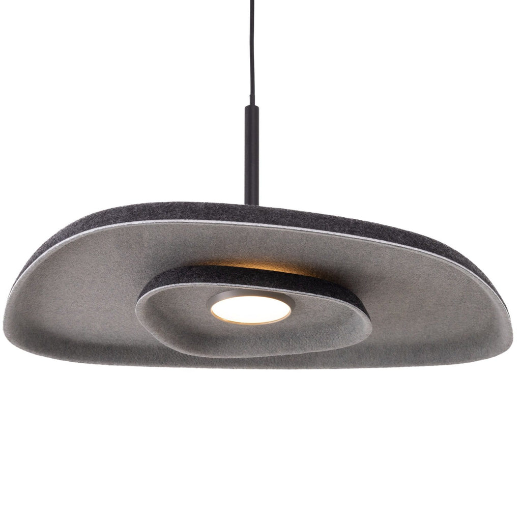 Maxlight Lampa wisząca Deux - Filc + akryl + aluminium - Czarny + szary P0560