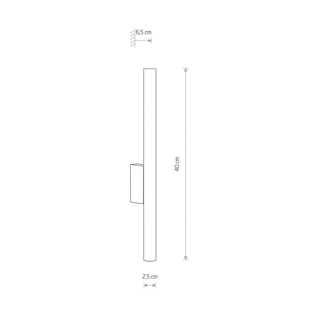 Nowodvorski Kinkiet LASER WALL 10W only LED 50/60Hz - Stal lakierowana - Satynowy czekoladowy 10563
