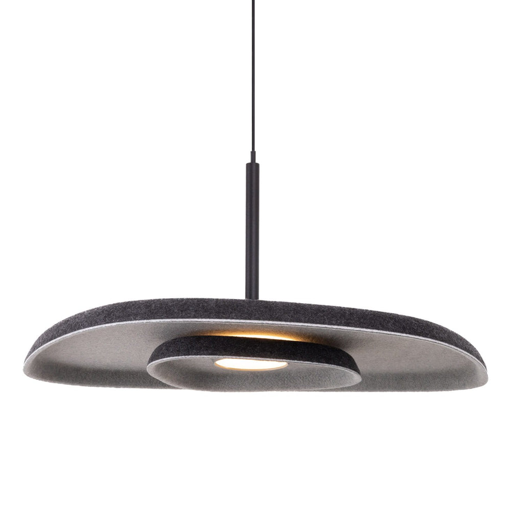 Maxlight Lampa wisząca Deux - Filc + akryl + aluminium - Czarny + szary P0560