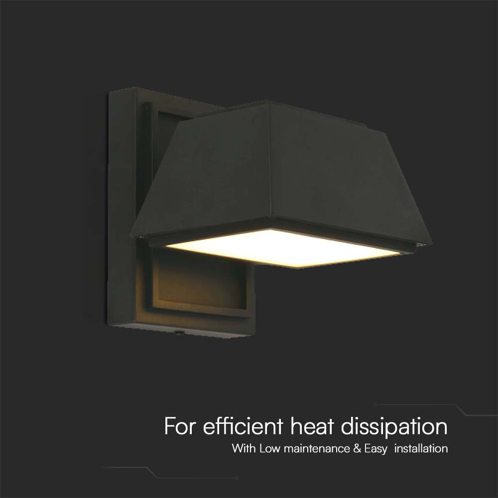 15W Lampa ścienna LED (L16*W16.5*H16.4mm) / Barwa: 4000K / Obudowa: Czarna