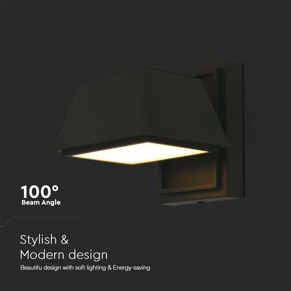 15W Lampa ścienna LED (L16*W16.5*H16.4mm) / Barwa: 3000K / Obudowa: Czarna