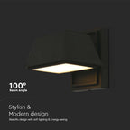 15W Lampa ścienna LED (L16*W16.5*H16.4mm) / Barwa: 4000K / Obudowa: Czarna