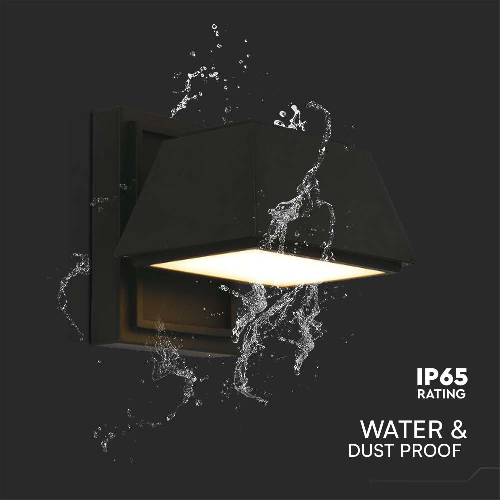 15W Lampa ścienna LED (L16*W16.5*H16.4mm) / Barwa: 4000K / Obudowa: Czarna