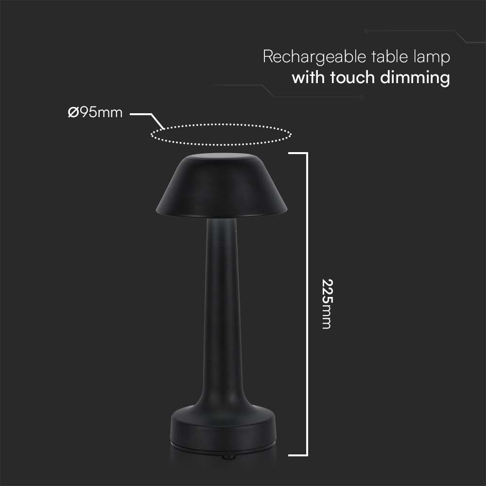 1W Lampa biurkowa LED (D100*230) / Barwa: 3w1 / Obudowa: Czarna