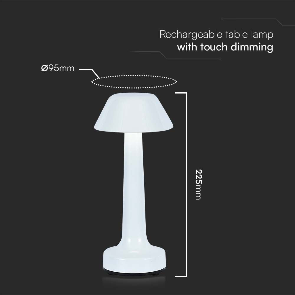 1W Lampa biurkowa LED (D100*230) / Barwa: 3w1 / Obudowa: Biała