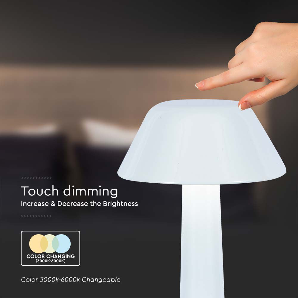 1W Lampa biurkowa LED (D100*230) / Barwa: 3w1 / Obudowa: Biała