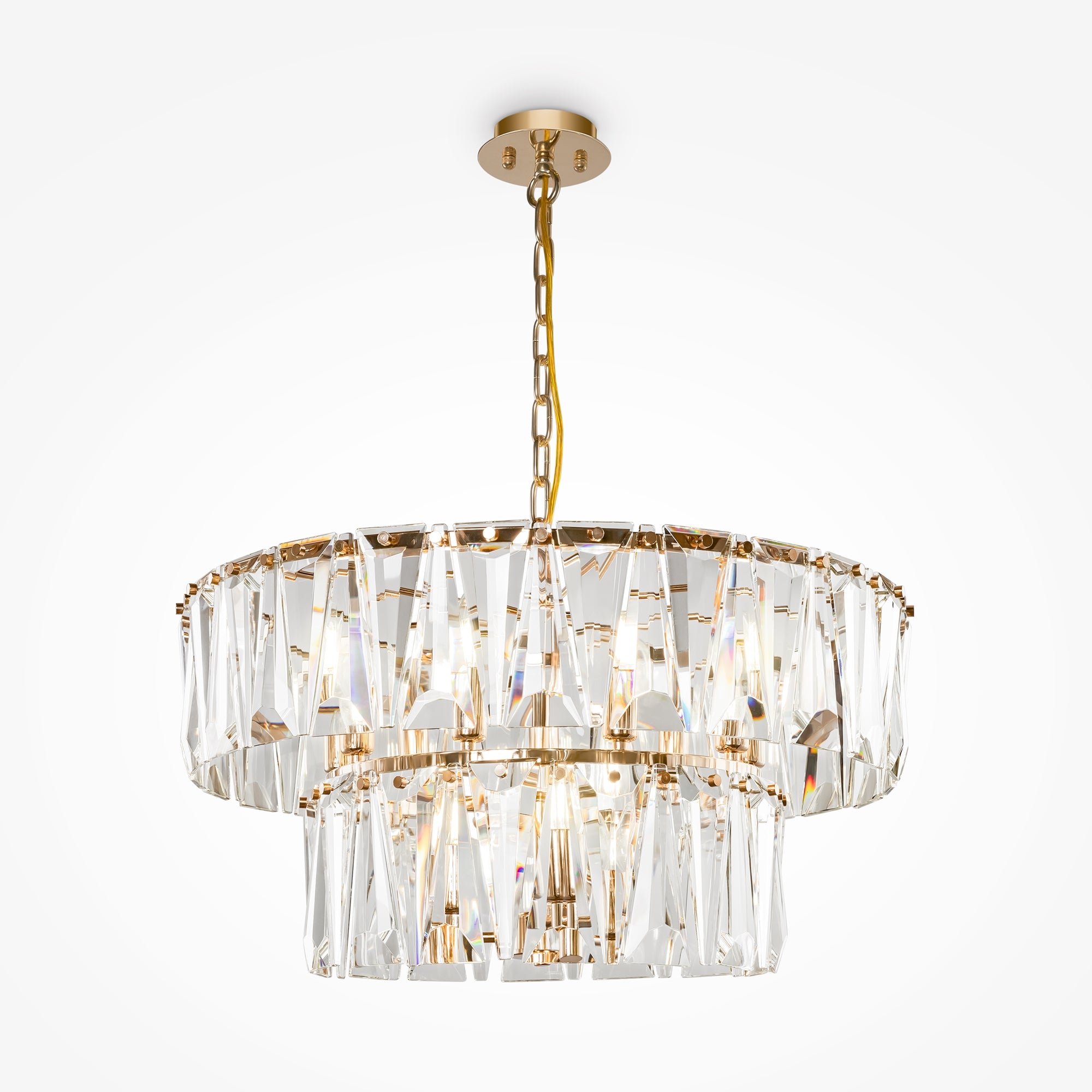 Maytoni Lampa wisząca Puntes - Metal - Złoty MOD043PL-12G