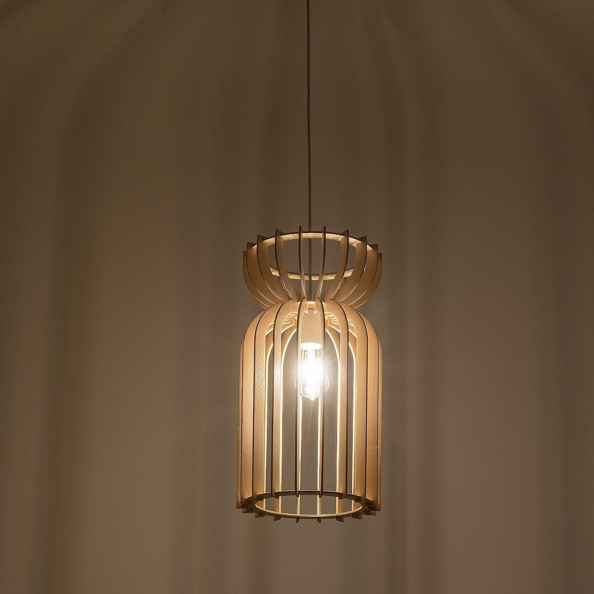 Nowodvorski Lampa wisząca KYMI A 25W only LED 50/60Hz - Sklejka - Naturalne drewno 10570
