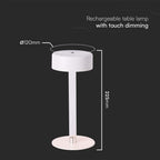 3W Lampa biurkowa LED (D120*260) / Barwa: 3w1 / Kolor: Biały