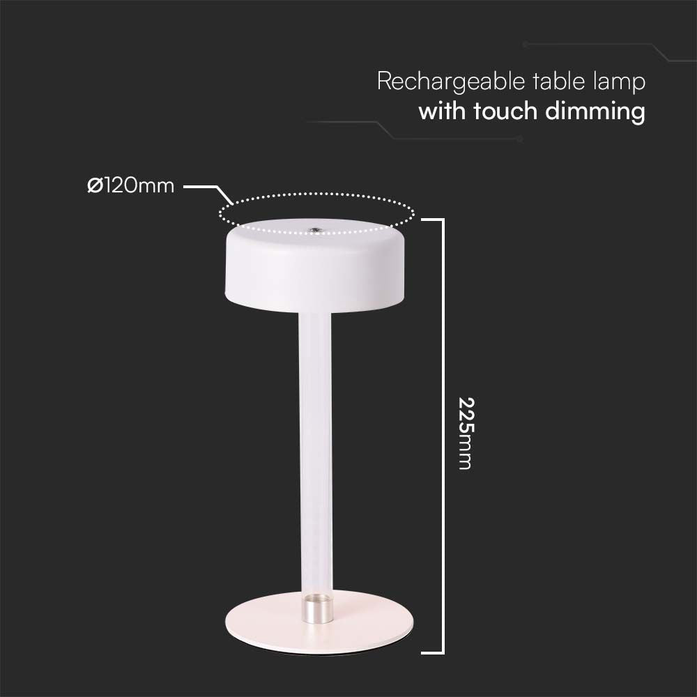 3W Lampa biurkowa LED (D120*260) / Barwa: 3w1 / Kolor: Biały