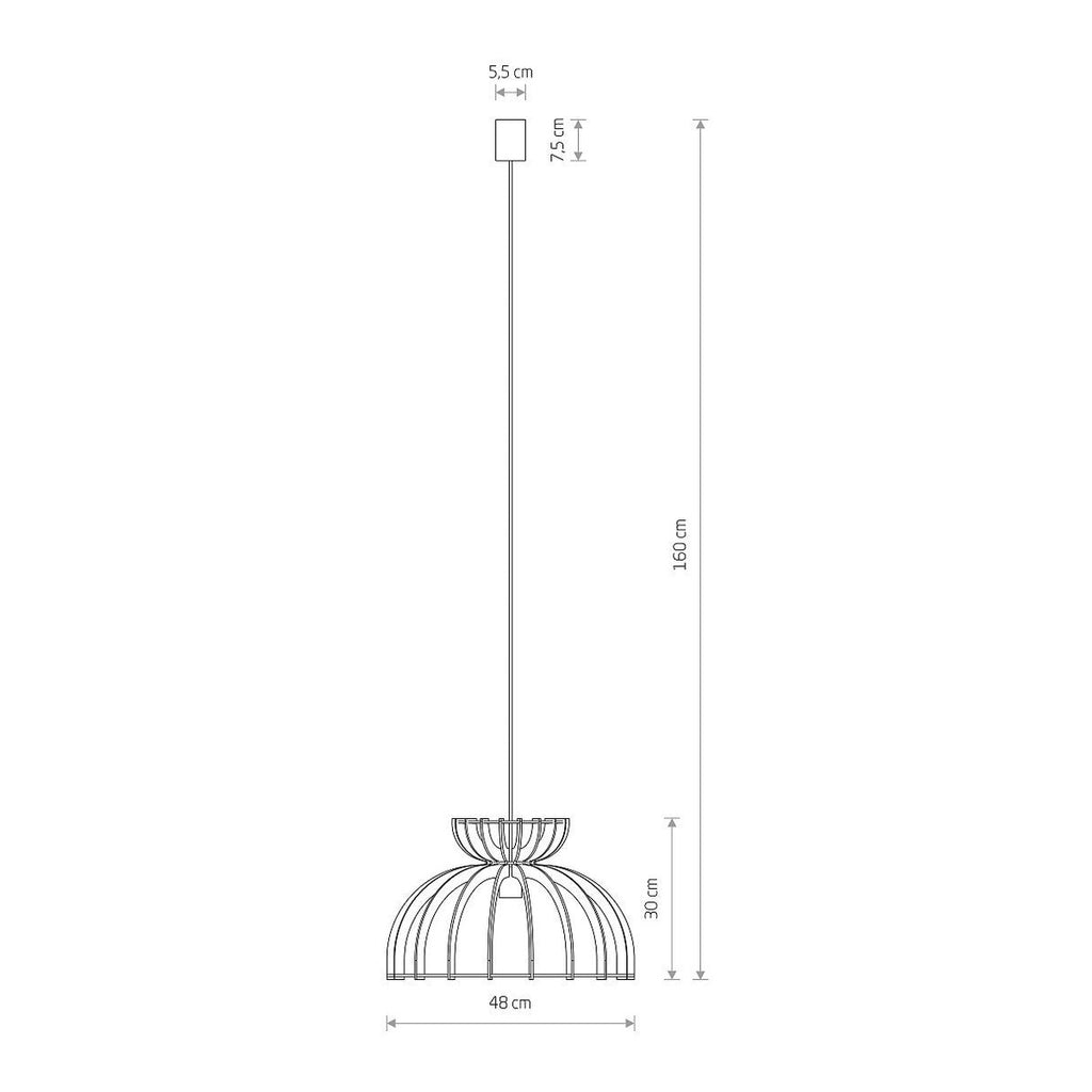 Nowodvorski Lampa wisząca KYMI C 25W only LED 50/60Hz - Sklejka - Naturalne drewno 10572