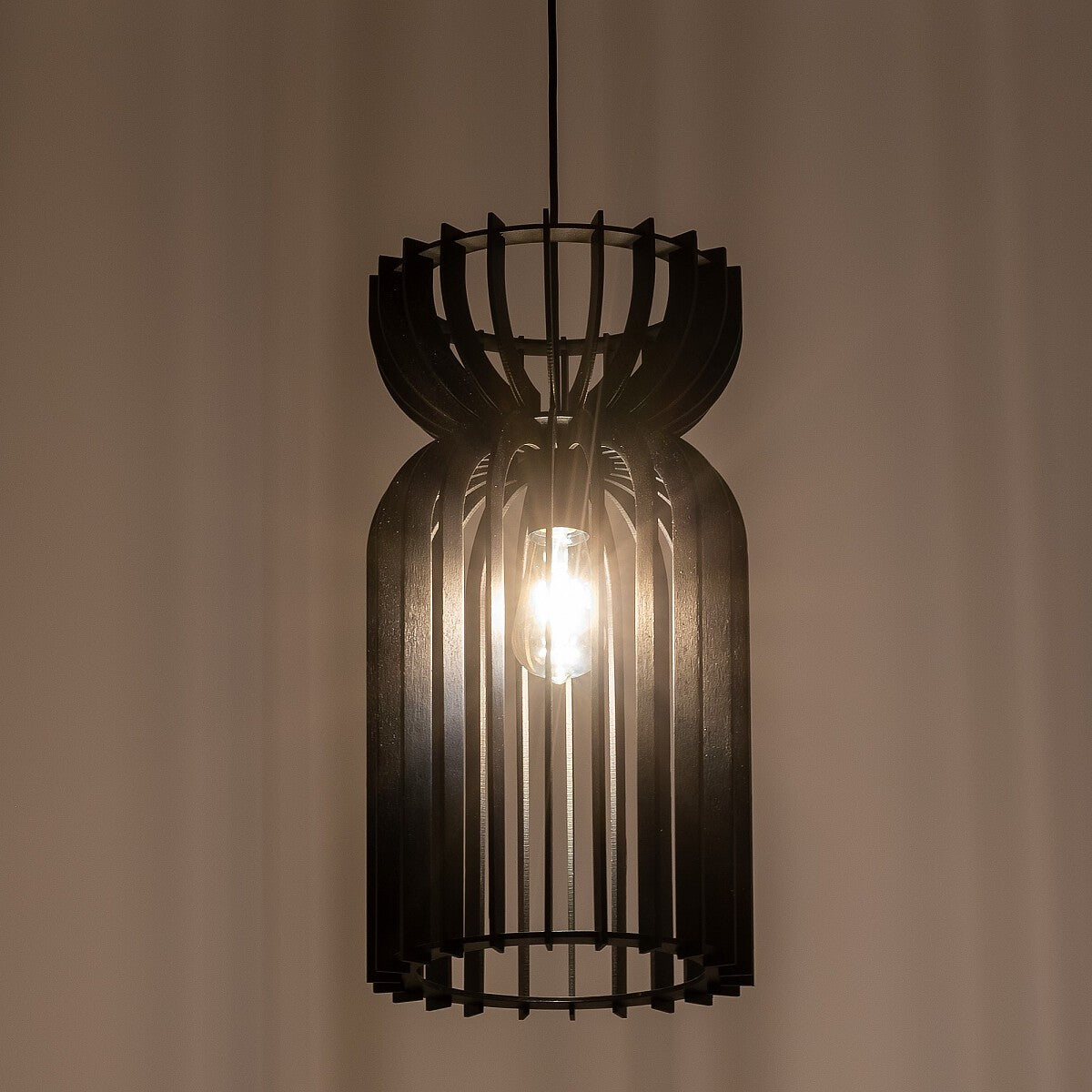 Nowodvorski Lampa wisząca KYMI A 25W only LED 50/60Hz - Sklejka - Czarny 10573