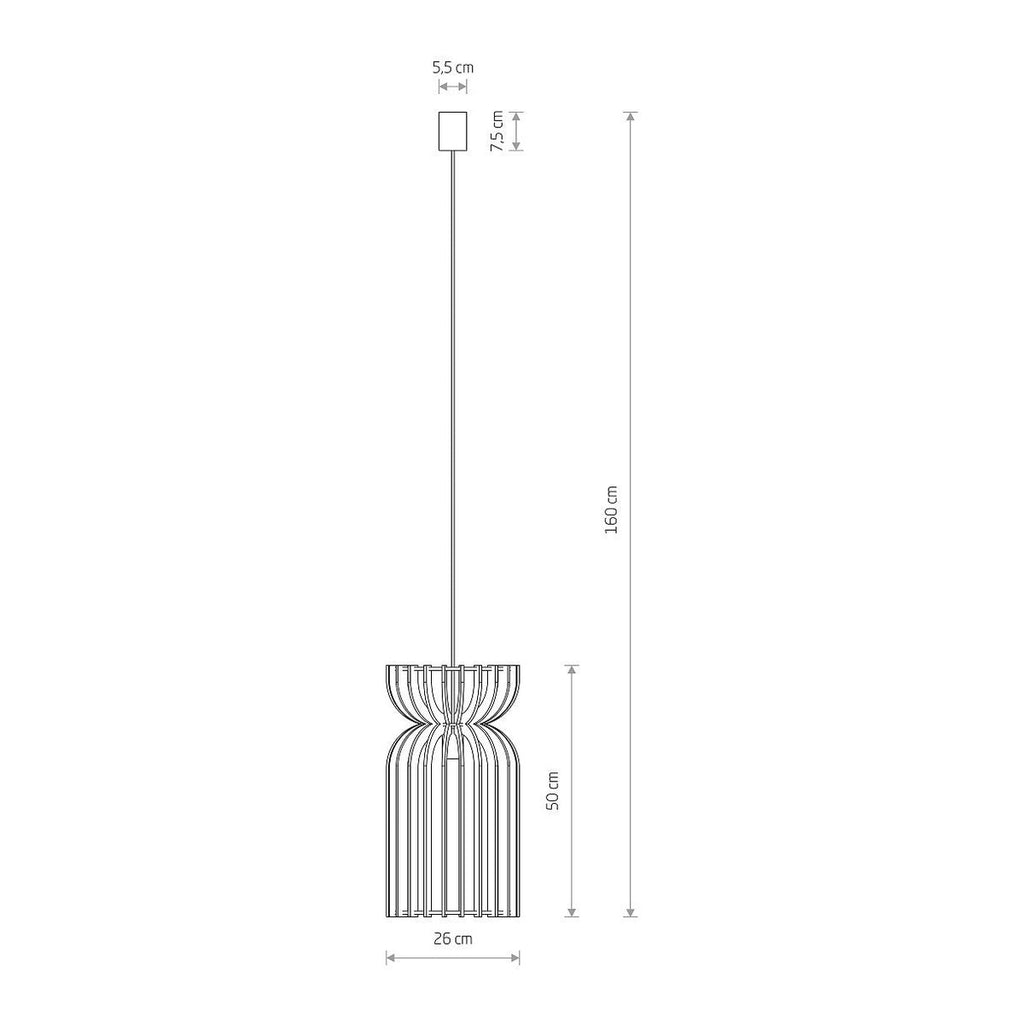 Nowodvorski Lampa wisząca KYMI A 25W only LED 50/60Hz - Sklejka - Czarny 10573