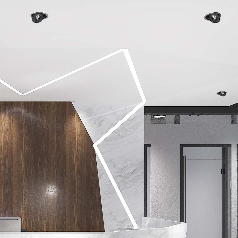 12W Oprawa COB Downlight LED / Barwa: 3w1 / Obudowa: Czarna