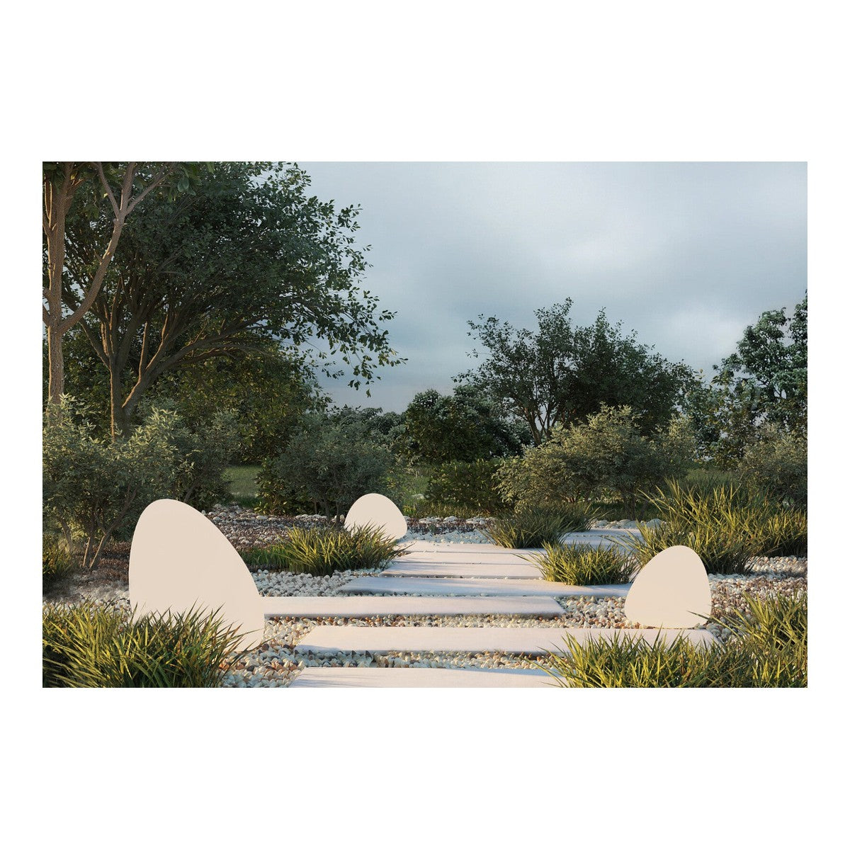 Nowodvorski Lampa stojąca STONE S 25W only LED 50/60Hz IP44 - Tworzywo sztuczne PE - Biały 10579