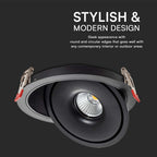 20W Oprawa COB Downlight LED / Barwa: 3w1 / Obudowa: Czarna