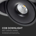 28W Oprawa COB Downlight LED / Barwa: 3w1 / Obudowa: Czarna