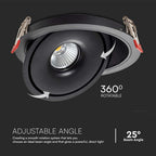 28W Oprawa COB Downlight LED / Barwa: 3w1 / Obudowa: Czarna