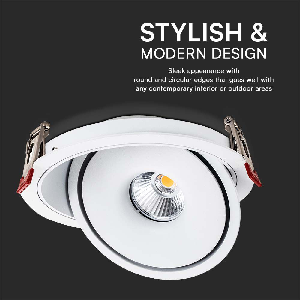 28W Oprawa COB Downlight LED / Barwa: 3w1 / Obudowa: Biała