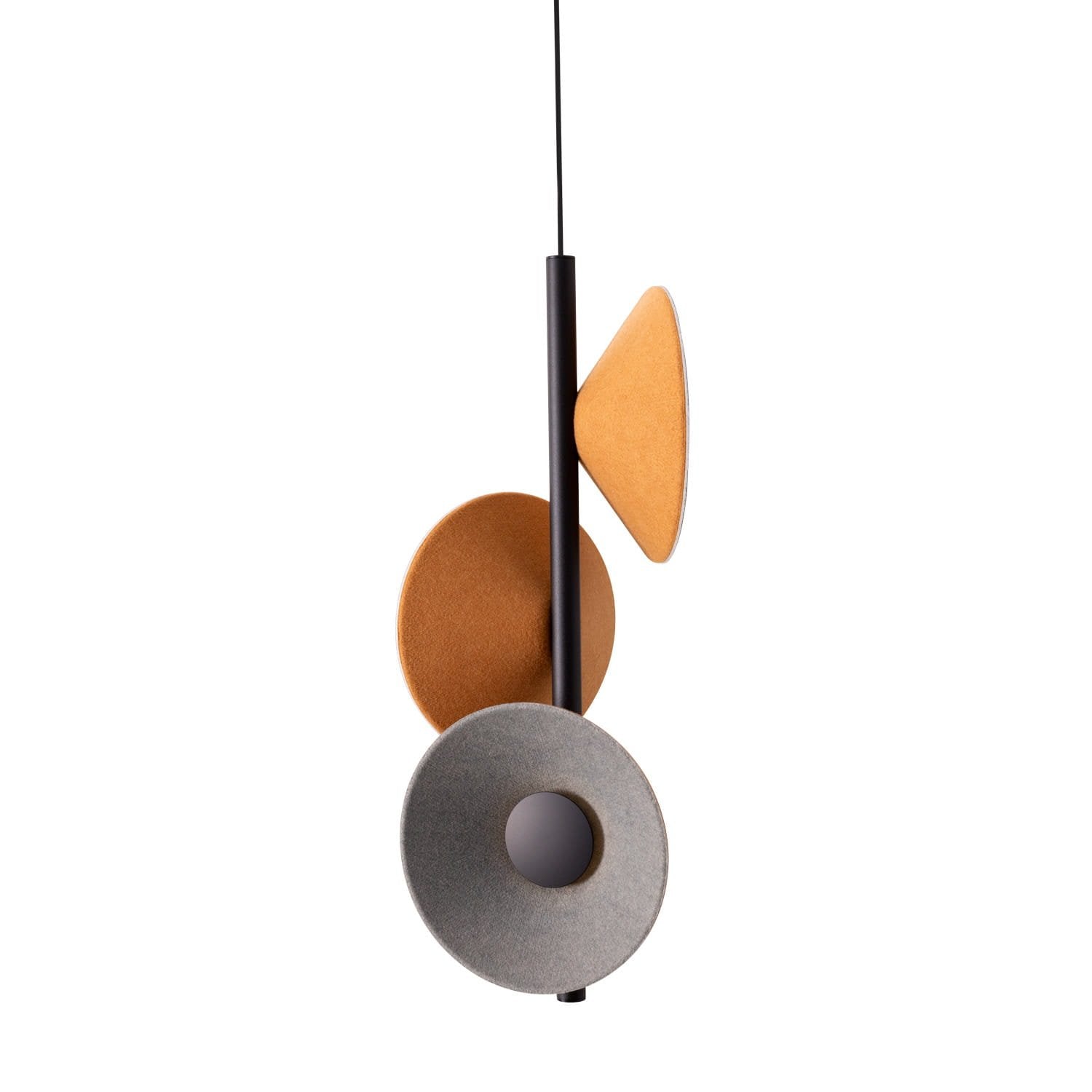 Maxlight Lampa wisząca Puro - Filc - Żółty + szary P0564